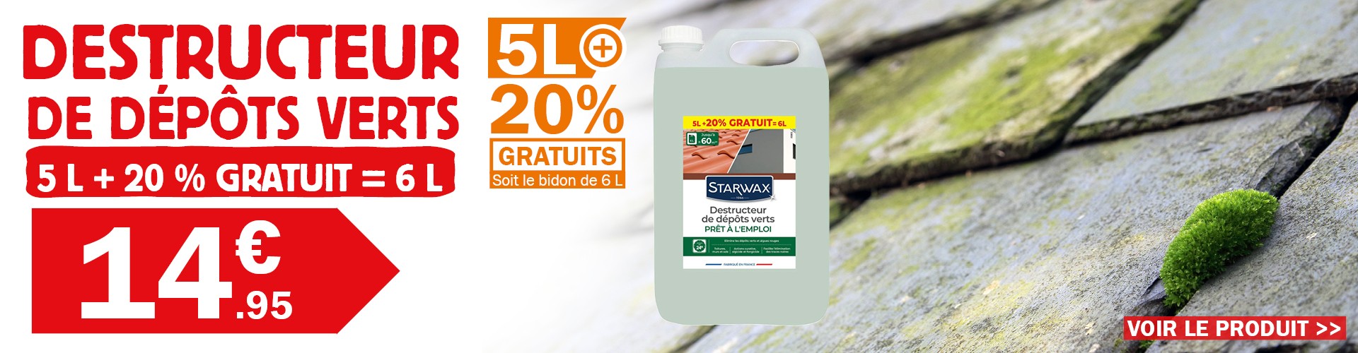 5 L + 20 % Gratuit = 6 L